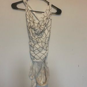 Free People Body Suit with open back tie up